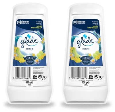 Productafbeelding van 2 x Glade Gel Luchtverfrisser Marine, 150 g - Voordeelverpakking - 2 stuks