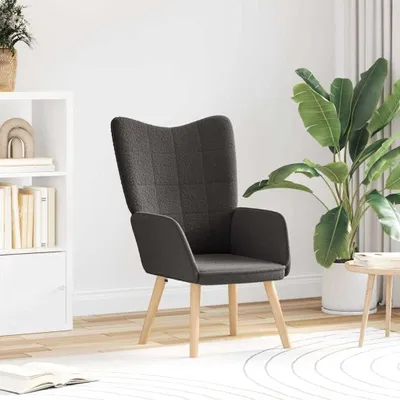 Zdjęcie produktu dla Fotel w ciemnoszarym kolorze, obity tkaniną Sherpa, wymiary: 62 x 67 x 95,5 cm, meble, fotele, waga: 7,8 kg