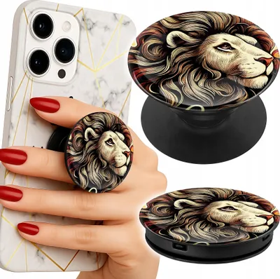 Produktbild von Handyhalterung/PopSocket für den Finger - Sternzeichen Löwe