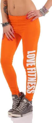 Immagine prodotto di Leggings da donna LOVE FITNESS in cotone; arancione XL/42