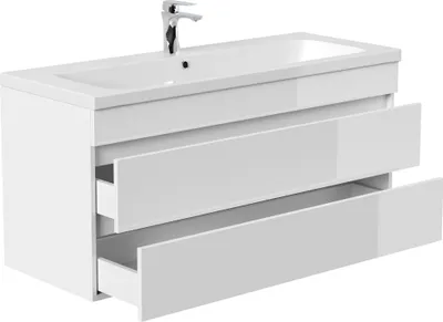 Produktbild von Badmöbel Waschplatz "Fellini 120" weiß Hochglanz