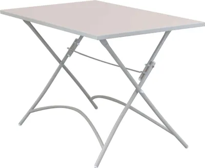 Immagine prodotto di Milani Home - Tavolo Rettangolare Pieghevole In Ferro Tortora 110x70 Per Esterno Giardino, Portico, Ristorante, Gelateria Bar Hotel Albergo - Tortora