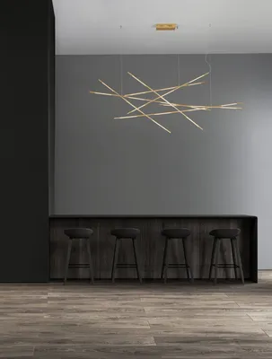Produktbild von Nova Luce RACCIO LED Pendelleuchte Messing 109W Warmweiss 180,5x75x200cm dimmbar 9695215