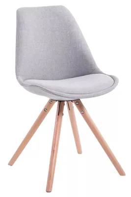 Produktbild von In And OutdoorMatch Besucherstuhl Ernestina - Hellgrauer Stoffstuhl - 1er Set - Mit Rückenlehne - Konferenzstuhl - Sitzhöhe 45cm