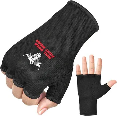 Produktbild von Internationale Halbfingerboxen Innenhandschuhe - elastischer Faustschutz für MMA, Muay Thai und Kickboxing