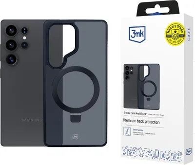Image de 3mk Housse Smoke Case Mag&Stand pour Samsung Galaxy S25 Ultra Backcover compatible avec MagSafe