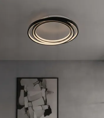 Productafbeelding van Ronde plafondlamp Arbor zwart Ø 44cm, AI-gegenereerde afbeelding