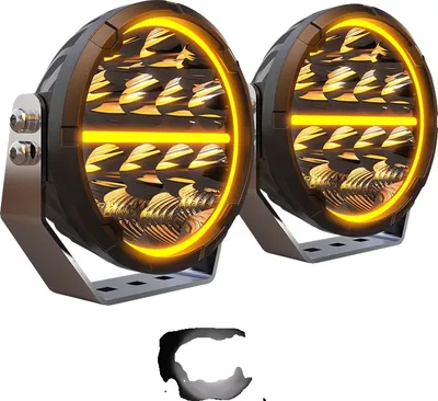 Image de Lampe de travail LED, 60 000 lumens de luminosité, étanche IP68, 2 projecteurs de 6,5 pouces