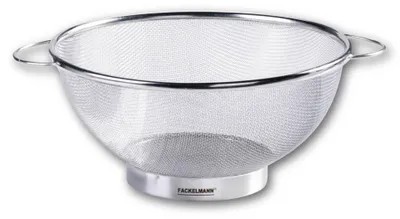 Produktbild von Fackelmann Sieb Ø 26 cm, Küchensieb aus Edelstahl, feinmaschiger Seiher mit 2 Griffen (Farbe: Silber)