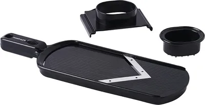 Produktbild von Mastrad Hand-Gemüsehobel mit V-Klinge, Gemüseschneider, Scheibenschneider, Hobel, Kunststoff, Inox-Stahl, Schwarz und Silber, F22000