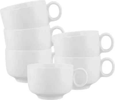 Produktbild von Seltmann Weiden Sento Home weiß Milchkaffeeobertasse 0,35 l mit Henkel 6er Set
