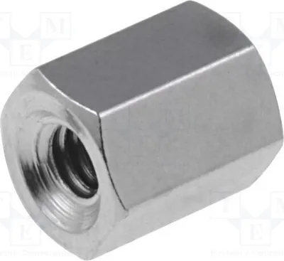 Produktbild von 10x Distanzmuffe mit Gewinde Innengew: M2 5mm sechskant Messing 111X05 Distanzelem
