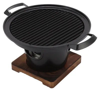 Zdjęcie produktu dla Omgoods - Grill stołowy bezdymny - Przenośny grill węglowy - Powłoka nieprzywierająca - Idealny do użytku domowego - Świetny na kemping - Łatwy w montażu - Grill