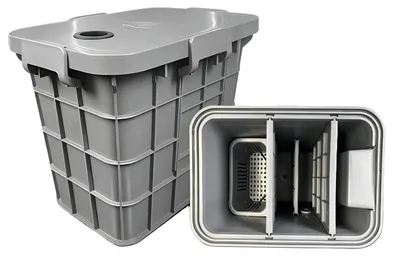 Fettabscheider 15L, Öl-Wasser-Abscheider, 1 Einlass, PP