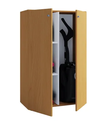 Produktbild von VCM Holz Besenschrank | 4 Fächer | Haushaltsschrank | Maße: B. 70 x H. 111 x T. 38 cm | 2 Drehtüren – Lona L