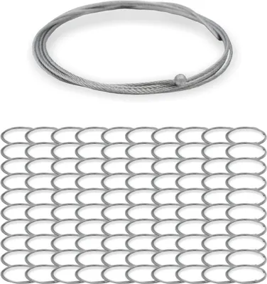 Produktbild von 100x Drahtseil Ø 1,8 mm, 7x7 mit Kugelnippel Ø 5,0 mm, Stahl verzinkt | Länge 1500 mm