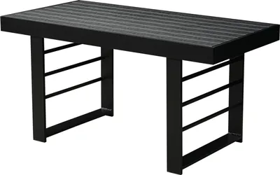 Produktbild von MEXO Gartentisch Esstisch aus Aluminum mit WPC-Tischplatte (1×Tisch), Balkontisch Terrassentisch für Garten, Lounge, Sitzgruppe, wetterfest