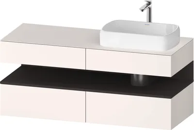 Produktbild von DURAVIT QA4766080840010 QTG KWTU WH Ek. 1400x550x600 Wß Smt H