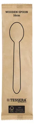 Holzlöffel 16 cm, 100 Stück, Naturfarbe, biologisch abbaubar