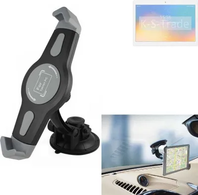 Produktbild von K-S-Trade Scheiben-Halterung für Tablets kompatibel mit Alldocube M5X Pro KFZ Tablet Saugnapf Auto Halterung Windschutzscheibe Holder Halter