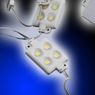 Produktbild von 20x LED Module 4xPower SMD LEDs Blau Wasserdicht 12V