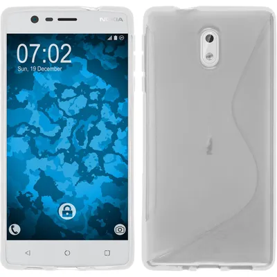 Produktbild von PhoneNatic Case für Nokia 3 Hülle Silikon clear S-Style Cover 3 Tasche + 2 Schutzfolien