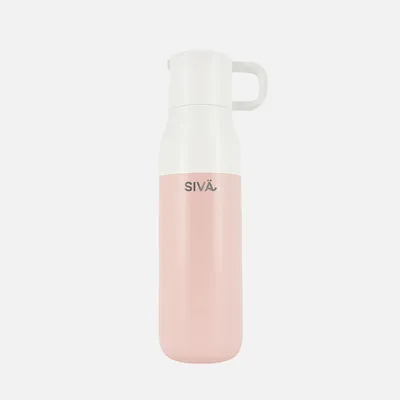 Isolierte Trinkflasche 500 ml, Edelstahl, BPA-frei, hellrosa