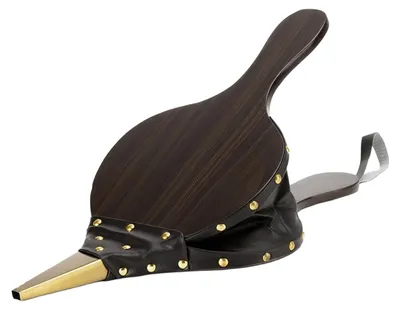 Produktbild von Relaxdays Blasebalg, Luftgebläse für Grill & Kamin, Länge: 40 cm, rustikales Design, Handblasebalg, MDF, mehrfarbig