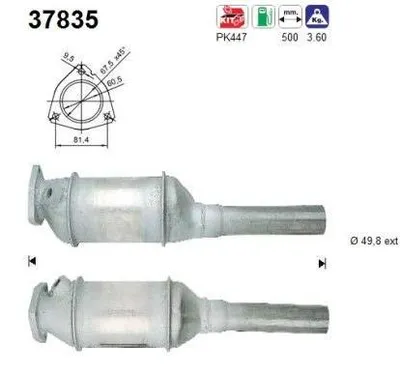 Produktbild von AS Katalysator Kat für VW GOLF III (1H1) 37835