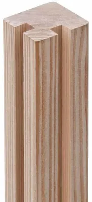 Produktbild von WOODTEX Naturbelassen 10x10 cm Eckpfosten GARDO XL DIY Lärche, Zaunbohlenpfosten aus europäischer Lärche, Gartenzaun Pfosten, Kantholz, Imprägnierter Holzpfosten