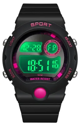 Image de Montre-bracelet pour enfants, modèle garçon, digitale, sportive, multifonctionnelle, étanche