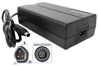 Produktbild von PowerSmart 54,6V 2A Netzteil-Ladegerät-Adapter für 48V Fischer Montis EM 1862.2, Viator ETH 2206