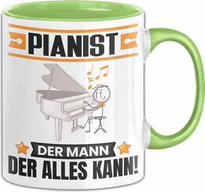 Produktbild von Pianist Tasse Geschenk für Pianist Der Mann Der Alles Kann Geschenkidee zum Geburtstag (Grün)