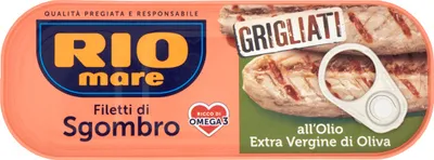 Zdjęcie produktu dla Filety z makreli w oliwie z oliwek Filetti di sgombro grigliati all'olio extravergine d'oliva 120g - Rio Mare