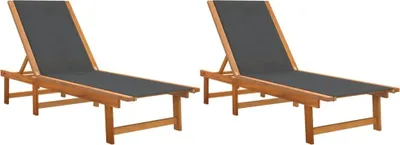 Zdjęcie produktu dla VidaXL 3279247, Lounge, Obite siedzisko, Drewno akacjowe, 660 mm, 2000 mm, 340 mm