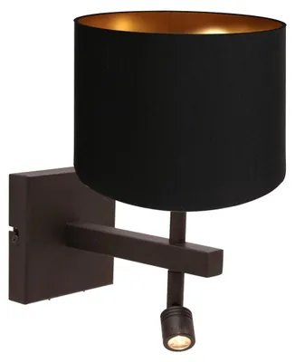 Zdjęcie produktu dla Kinkiet - czarny - Stang - metal tkanina - lampka łóżkowa - LED_E27 - 4869CA - Steinhauer