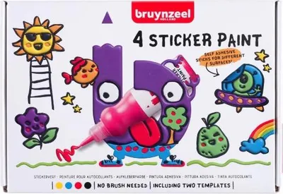 Immagine prodotto di Set di colori per stencil Bruynzeel - Set creativo con 4 colori e 2 stencil
