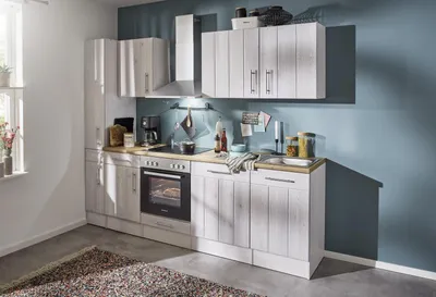 Produktbild von Respekta Einbauküche Anton Landhaus Lärche Weiß 250 cm Küchenzeile