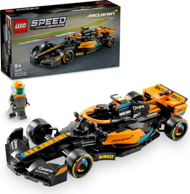 Produktbild von LEGO Speed Champions McLaren Formel 1 Rennwagen 2023, Spielzeug für Kinder ab 9 Jahren, Jungen und Mädchen, die gerne selbstständig spielen, baubares Fahrzeugmodell, Kinderzimmer-Dekoration 76919