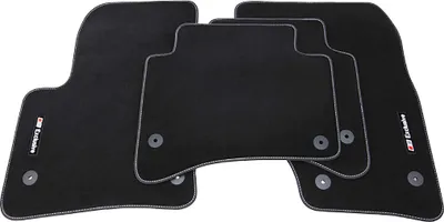 Produktbild von Exclusive Line Fußmatten passend für VW Touareg 1 7L 4Motion R-Line 2002-2010, Naht:Silber