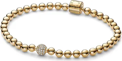 Produktbild von Pandora 568342C01 Armband Damen Kugeln & Pavé Vergoldet 21 cm