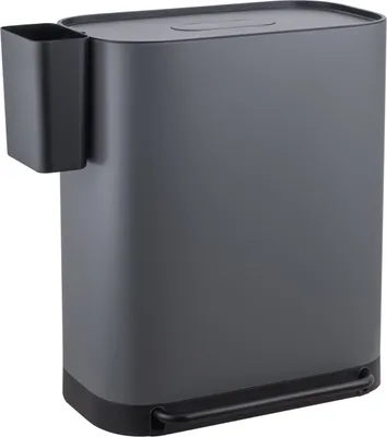 Produktbild von SVITA MLT2X30 Mülleimer Treteimer 60l 2 Fächer mit Deckel Grau