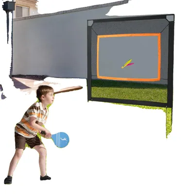Image de Kit de filet de badminton, construction robuste, polyvalent pour les sports de raquette, noir