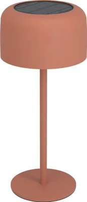 Produktbild von EGLO Solar Tischleuchte Roccanova, Akku Tischlampe Outdoor, touch dimmbar in 3 Stufen, Solarlampe für Balkon und Garten, Stahl in Rot, warmweiß, IP44