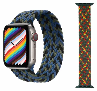 Immagine prodotto di Per Apple Watch Series 9 8 7 41 / 6 SE 5 4 40 / 3 2 1 38mm Watch Nylon Strap Replacement