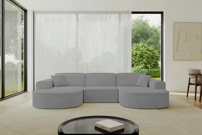 Produktbild von ALTDECOR Ecksofa in U-Form  MARI-U1 -303x171x79,5 cm  Grau -  Corner Sofa Bett Eckcouch Couch L-Form Wohnlandschaft  Cauchsofa