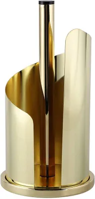 Produktbild von Unyqoos® Goldener Küchenrollenhalter aus rostfreiem Edelstahl – korrosionsbeständig, einhändige Abreißfunktion, rutschfeste Gummifüße