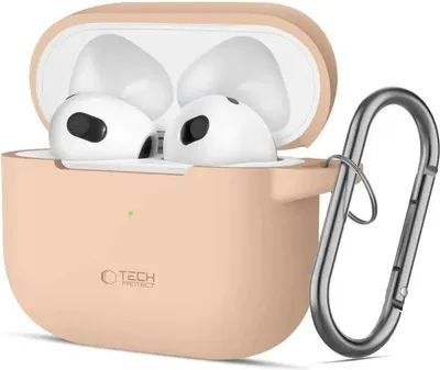 Obrázek produktu pro Tech-Protect Silikonový háček Apple Airpods 3 Caffe Latte
