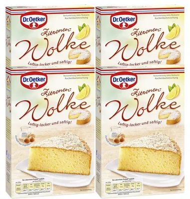 Produktbild von Dr. Oetker Backmischung Wolke Zitronen Kuchen luftig 430g 4er Pack