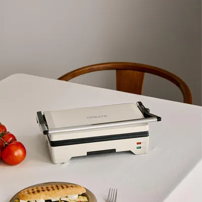 Produktbild von CREATE - STONE GRILL EASY - Multifunktionaler, aufklappbarer 1600-W-Grill und Paninimaker